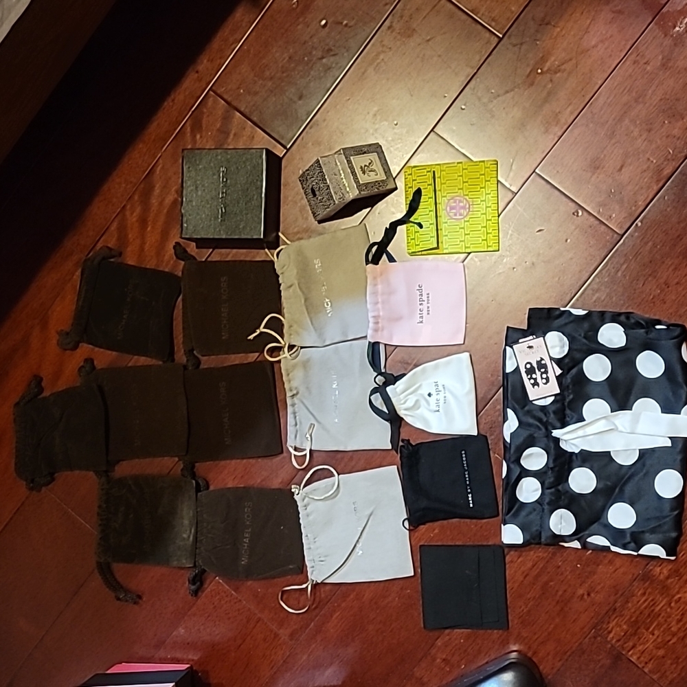 Empty jewelry pouches